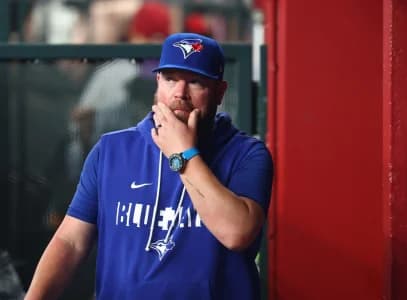 Toronto Blue Jays manager John Schneider against the Arizona Diamondbacks at Chase Field.