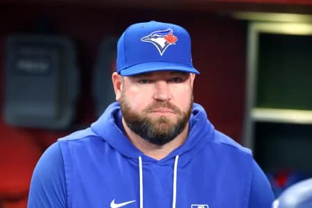 Toronto Blue Jays manager John Schneider against the Arizona Diamondbacks at Chase Field.