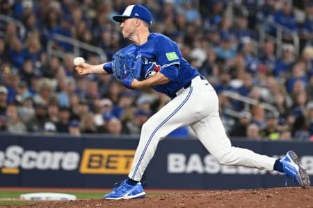 Toronto Blue Jays relief pitcher Chase Lee (52) delivers a pitch against the Boston Red Sox in the ninth inning at Rogers Centre. Mandatory