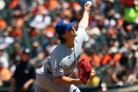 Toronto Blue Jays pitcher Adam Macko (64) throws during the fifth inning against the Baltimore Orioles at Oriole Park at Camden Yards.