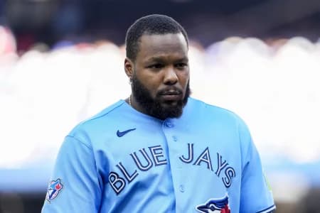 Toronto Blue Jays first baseman Vladimir Guerrero Jr. (27) returns to the dugout during the sixth inning against the Texas Rangers at Rogers Centre.