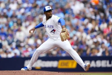 Toronto Blue Jays pitcher Jose Soriano (40) pitches to the Seattle Mariners during the first inning at Rogers Centre.
