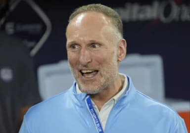 Toronto Blue Jays President and CEO Mark Shapiro during batting pratice on media day before game one of the World Series at Rogers Centre.